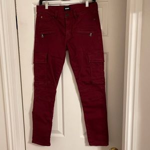 Hudson Colby ankle moto skinny cargo, size 27